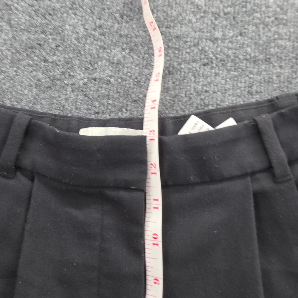 Abercrombie & Fitch Sloane Tailor Pants Curve Love Wide Leg Pleated 6L 28 Black - Picture 9 of 11